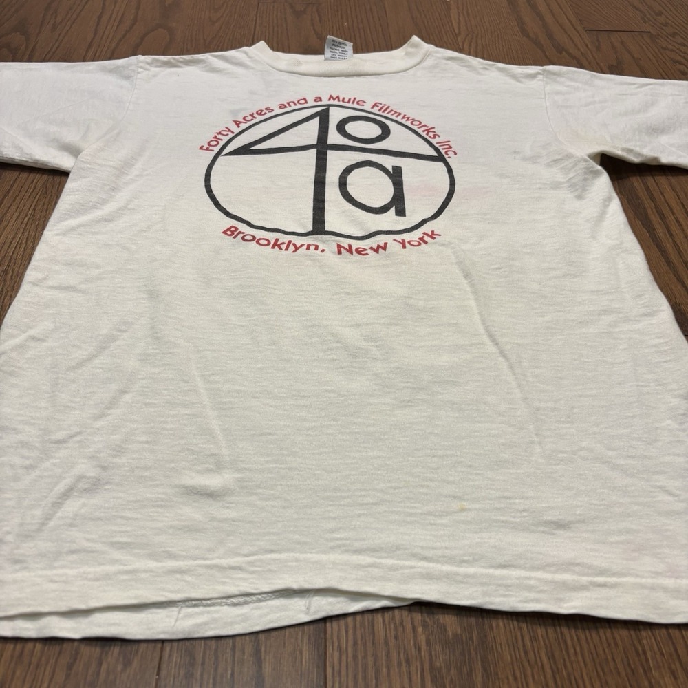 Vintage 40 Acres And A Mule Film T Shirt Spike Lee NYC Movie Jordan Brooklyn - Picture 7 of 16